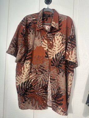 Axis LA Red and Black Men’s Silk Shirt Size XXL EUC